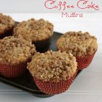 These Coffeehouse Coffee Cake Muffins are so good, they have the streusel on the top and inside!