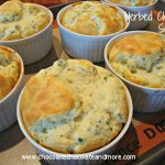 Herbed Cheese Souffles-so light and fluffy, so delicate. And you can make them ahead then bake just before ready to serve.