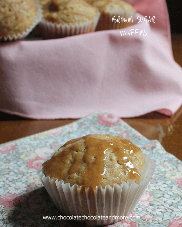 Brown Sugar Muffins-made with brown butter and cinnamon, then topped with a brown sugar glaze, these muffins will melt in your Mouth!