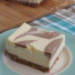 Cinnamon Swirl Cheesecake-A lighter cheesecake with the simple flavors of vanilla and cinnamon swirled together!