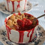 Fresh Strawberry Cobbler-Individual cobblers bursting with fresh berry flavor and a crumb topping!