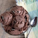 Andes Chocolate Mint Ice Cream-created using Andes Mints and no machine needed!