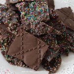 Crispy Chocolate Bark Candy-Just 2 ingredients-Rice Krispies Cereal and Chocolate Almond Bark, you won't believe how good this is until you make it yourself!