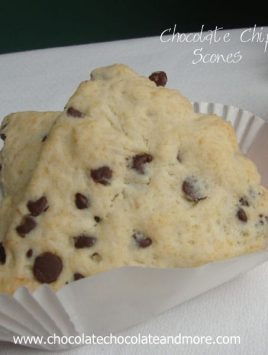 Chocolate Chip Scones are perfect with your morning coffee, as a light afternoon snack or to finish off your evening.