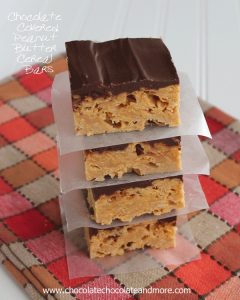 Chocolate Covered Peanut Butter Cereal Bars-why only have cereal for breakfast?