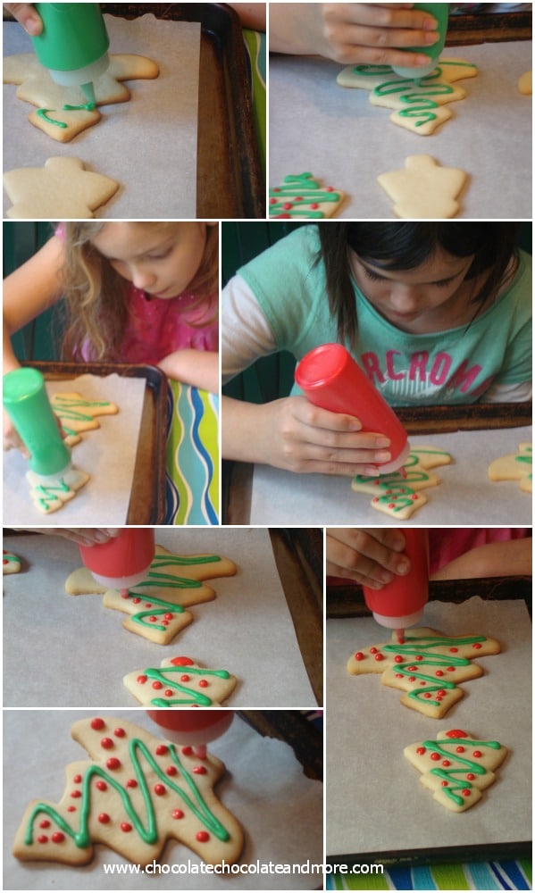 Decorating Cookies with Royal Icing-Christmas Trees
