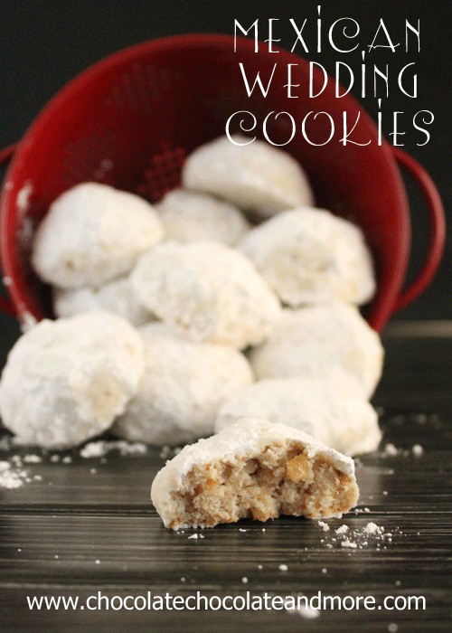 Mexican Wedding Cookies-also called Wedding cakes or Snowballs- Pecans, a few simple ingredients and lots of powdered sugar!