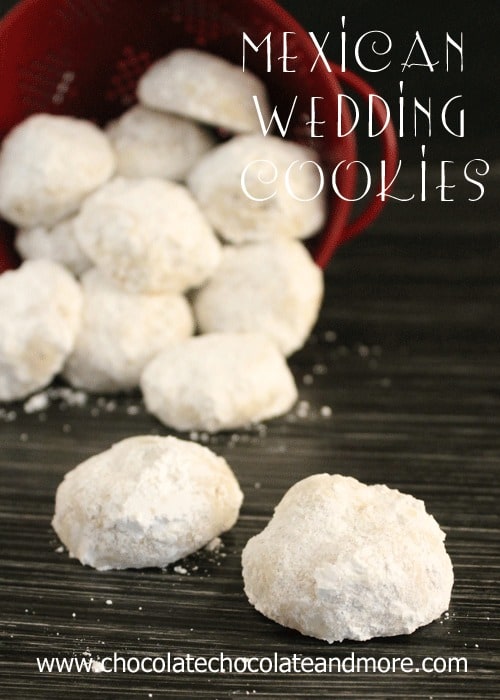 Mexican Wedding Cookies-also called Wedding cakes or Snowballs- Pecans, a few simple ingredients and lots of powdered sugar!