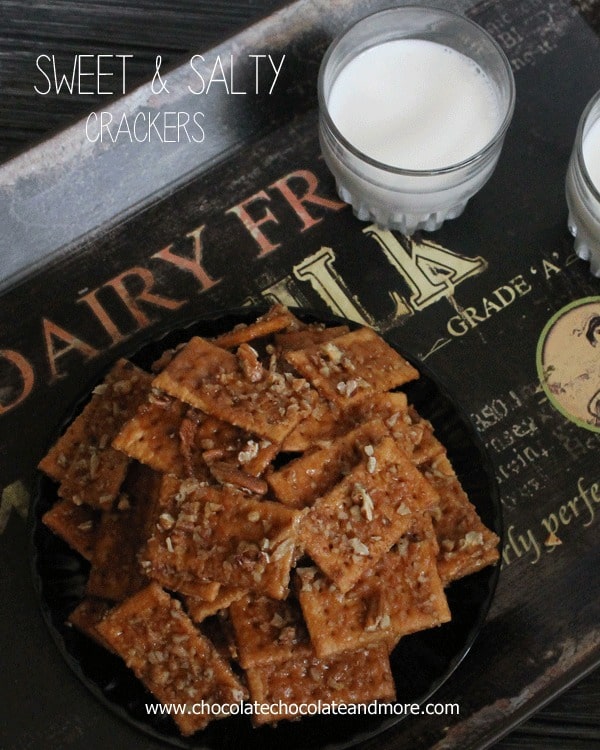 Sweet and Salty Crackers-a great way to use up leftover crackers
