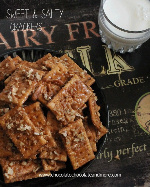 Sweet and Salty Crackers-a great way to use up leftover crackers