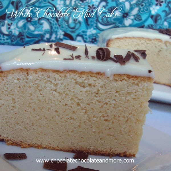 White Chocolate Mud Cake with a Sour Cream Ganache