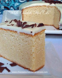 White Chocolate Mud Cake with a Sour Cream Ganache