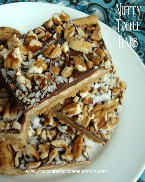 Bisquick Nutty Toffee Bars-so good you won't care that they start from a mix