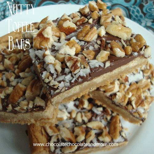 Bisquick Nutty Toffee Bars-you won't care that hey start from a mix