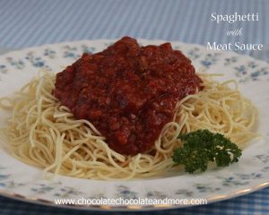 Spaghetti with Meat Sauce-make a large pot and freeze the leftovers!