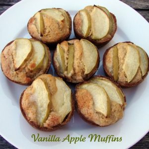 Vanilla Apple Muffins-the light sprinkle of sugar on top of these muffins is the perfect complement to the tart apple.
