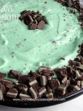 Grasshopper Pie-Chocolate Cookies, Andes Mint Candies and Creme de Menthe Combine to make this delightful frozen treat.