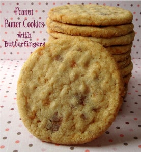 Peanut Butter Cookies with Butter Fingers