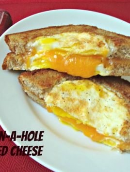 Egg-in-a-hole Grilled Cheese sandwich