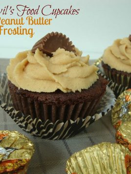 Devil’s Food Cupcakes with Peanut Butter Frosting large 99c