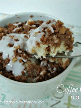 Coffee Cake in a mug-when you just want one serving, not a whole cake, and it's so good!