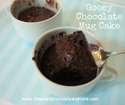 Gooey Chocolate Mug Cake-3 ingredients and just a few minutes to chocolate gratification!