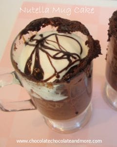 Nutella Mug Cake-in less than 5 minutes you can be enjoying this delicious, easy to make cake in a mug!