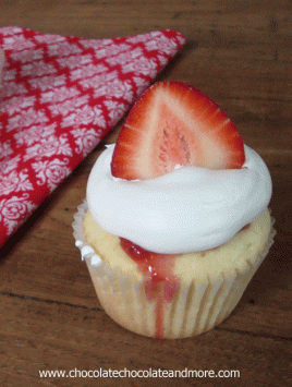Strawberry Shortcake Cupcakes from Chocolate, Chocolate and more