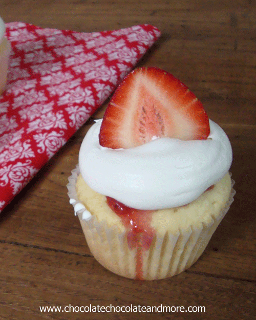Strawberry Shortcake Cupcakes from Chocolate, Chocolate and more