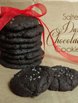 Salted dark Chocolate Cookies