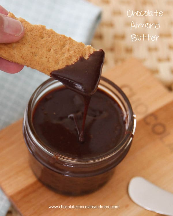 Homemade Chocolate Almond Butter-better than Nutella and easy to make! 
