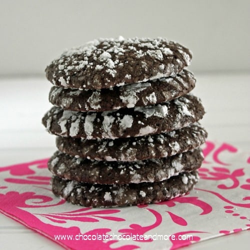 Dark Chocolate Tiger Cookies-using Special Dark Hershey's Cocoa makes all the difference in these cookies!