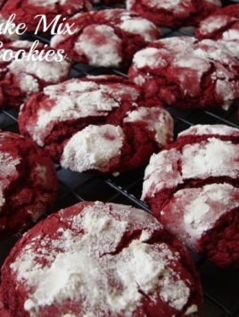 Red velvet Cake Mix Cookies