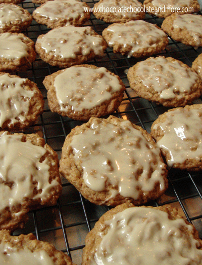 Maple Glazed Oatmeal Cookies - Chocolate Chocolate and More!