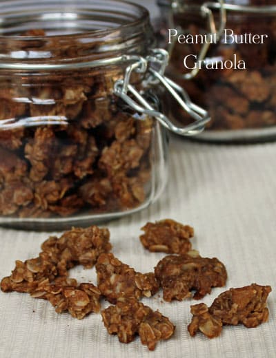 Homemade Peanut Butter Granola-eat it for breakfast or as a snack