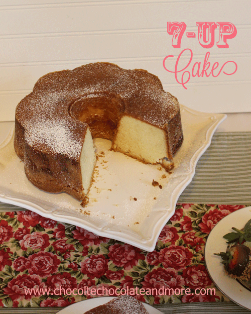 7-Up cake, absolutely delicious, pair it up with fresh berries for a perfect dessert!