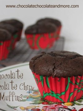 The Ultimate Chocolate Chocolate Chip Muffins-perfect with your morning coffee or as an afternoon snack.