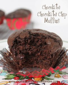 The Ultimate Chocolate Chocolate Chip Muffins-perfect with your morning coffee or as an afternoon snack.