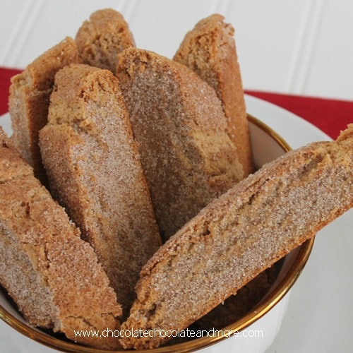 Cinnamon Sugar Biscotti-perfect for dunking and makes a great gift!