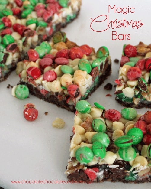 Magic Christmas Bars-Magic bars also known as Seven Layer bars all dressed up for the Holidays