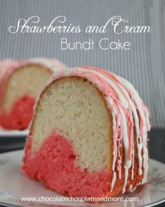 Strawberries and Cream Bundt Cake using Jell-O, the possibilities are endless