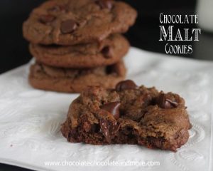 Chocolate Malt Cookies with Chocolate Chips