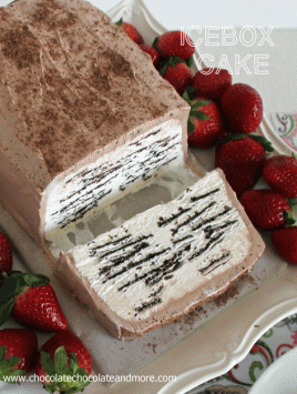 Icebox Cake-Chocolate Wafers and Whipped Cream make the perfect cool summer dessert