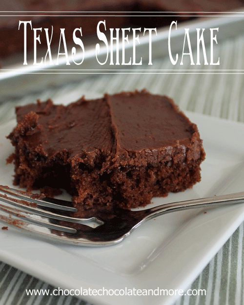 Texas Sheet Cake from www.chocolatechocolateandmore.com