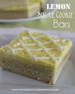 Lemon Sugar Cookie Bars-a quick and easy treat and so pretty!