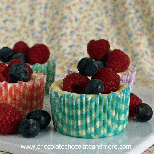 Mini Lemon Cheesecakes with fresh berries-the perfect light dessert
