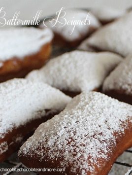 Buttermilk Beignets- a yummy, yeasty, powdered sugared drenched taste of heaven.