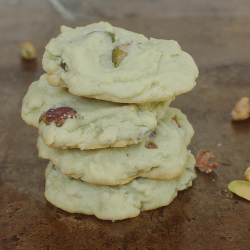 Salted Pistachio Pudding Cookies