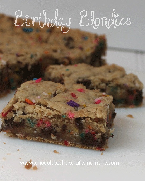 Birthday Blondies because everything is better with sprinkles!
