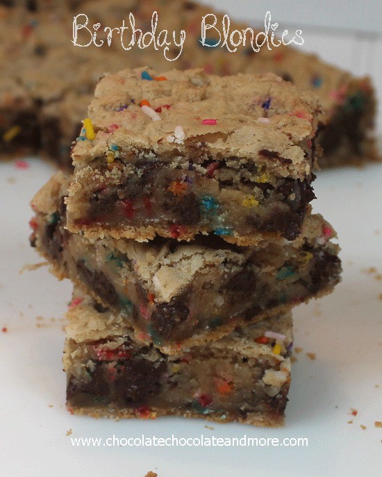 Birthday Blondies because everything is better with sprinkles!